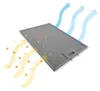 Illustration showing air flow through a filter, with particles being trapped. Voir les images du produit