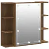 Zrkadlová skrinka s LED hnedý dub 70x16,5x60 cm Náhľad obrázku produktu 1