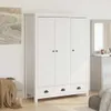 Kledingkast Hill 3 deuren 127x50x170 cm massief grenenhout Productafbeelding-voorbeeld 2