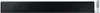 A front view of a black soundbar with a silver trim on the right side, set against a white background. Produktbild-Vorschau