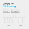 Modee G9 Halogen Stecklampe 28W 370lm 2800K Warmweiß 230V Produktbild-Vorschau 4