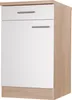 Unterschrank Küchenschrank mit Schublade 50 cm Eiche Produktbild-Vorschau 1