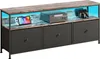 CDGlobal Kommode mit Schubladen, LED, Multifunktionaler Produktbild-Vorschau 6