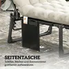 Outsunny Sonnenliege Klappbar Breite Gartenliege mit Produktbild-Vorschau 7