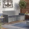 3-Sitzer Poly-Rattan Gartenbank Hamar, Sitzbank  grau, Produktbild-Vorschau 1