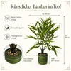 INtrenDU Kunstpflanze Bambus im Topf, ca. 48 cm, künstlich Produktbild-Vorschau 2