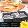 Arendo, silikonowa foremka do kostek lodu serce z pokrywką, Podgląd zdjęcia produktu 3