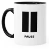 Pause Tasse mit Innenfarbe Kaffeetasse Teetasse Produktbild-Vorschau 2