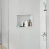 vidaXL Box doccia bianco 45 x 30 x 9,5 cm acciaio Anteprima dell’immagine prodotto 2