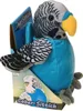 A plush toy budgie bird in its packaging. Produktbild-Vorschau
