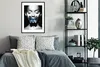 MuchoWow® Gerahmtes Poster Frau - Schmetterling - Blau Produktbild-Vorschau 2