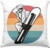 Trendation - Snowboard Deko-Kissen mit Füllung 40x40 Produktbild-Vorschau 1