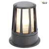 A dark gray outdoor lantern with a ribbed glass shade, shown against a white background. Produktbild-Vorschau