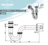 tecuro Röhrengeruchsverschluss Siphon für Waschbecken, 1 Produktbild-Vorschau 4