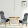 6 Stück Samt Stretch Stuhlhussen für Esszimmer Hochzeit Produktbild-Vorschau 3