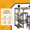HOMCOM Bartisch-Set Stehtisch mit 2 Barhockern 3-tlg. Produktbild-Vorschau 7