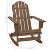 A brown wooden rocking chair with dimensions indicated by measurement lines and text. Podgląd zdjęcia produktu