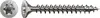 A close-up view of a single screw, shown from multiple angles. Anteprima dell’immagine prodotto