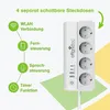 Inteligentná 4-cestná zásuvková lišta Offgridtec + 2x USB-A Náhľad obrázku produktu 2