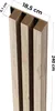 MEBANO. 4 Pannelli Acustici in MDF su Piastra Nera 240x18,5 Anteprima dell’immagine prodotto 2