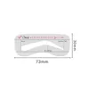 A diagram of an eyebrow stencil with measurements. Podgląd zdjęcia produktu