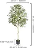 SucceBuy Umělý olivovník 1,5 m Faux Plant PE materiál Náhled obrázku produktu 8