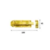 Türriegel mit Schlaufe und Knopfgriff 100x45x2,0mm gelb Produktbild-Vorschau 4