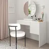 Esszimmerstühle 2er Set,Teddy Stoff Runde Boucle Produktbild-Vorschau 3