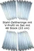 ToCi 48 x Zelt-Heringe | Stahl verzinkt 22 cm lang | lange Produktbild-Vorschau 1