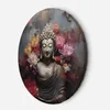 Leinwandbild rund Buddha Zen Blumen Abstraktion 80x80 Feeby Produktbild-Vorschau 1