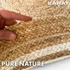 Tappeto in iuta Mumbai Round Tessuto a mano in fibre Anteprima dell’immagine prodotto 3