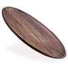 Plateau décoratif rond en bois de noyer naturel - 38 cm - Voir les images du produit 5