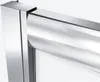 A close-up view of a chrome shower enclosure frame. Podgląd zdjęcia produktu