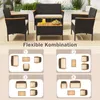 COSTWAY Polyrattan Gartenmöbel Set, Outdoor Lounge Möbel, Produktbild-Vorschau 7
