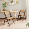 COSTWAY Esszimmerstühle 2er Set, Klappstühle Rattan, Produktbild-Vorschau 2
