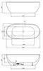 Aqualine DOURO Freistehende Badewanne 180x82cm, weiß Produktbild-Vorschau 8