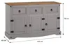 Sideboard RAMON Landhausstil Kommode Kiefer massiv grau Produktbild-Vorschau 9
