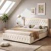 OYAJIA Polsterbett 140x200cm mit LED, Doppelbett mit Produktbild-Vorschau 9