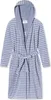 Schiesser peignoir feather terry bathrobe with hood navy Voir les images du produit 10