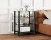 Hifi stojan ze skla a hliníku, regál na gramofony s výškově Náhled obrázku produktu 5