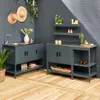 sweeek - Outdoor-Küche 3 Elemente aus Edelstahl - Graublau Produktbild-Vorschau 5