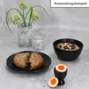8x Kieliszki na jajka Nero czarna kamionka dla 8 osób Podgląd zdjęcia produktu 4