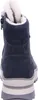 The back view of a blue winter boot with white fur lining. Produktbild-Vorschau