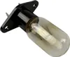 A close-up studio shot of a microwave oven light bulb with a black mounting bracket. Produktbild-Vorschau