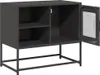 vidaXL TV skrinka čierna 68x39x60,5 cm oceľ Náhľad obrázku produktu 6