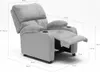 A light gray recliner chair with dimensions indicated by lines and measurements. Voir les images du produit