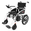 A studio shot of a white electric wheelchair against a white background. Náhľad obrázku produktu