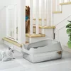 PawHut Katzentoilette Edelstahl Offene Katzenklo mit Produktbild-Vorschau 9