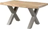 MASSIVMOEBEL24 Baumtisch Mango 160x90x77 beige lackiert / Produktbild-Vorschau 3