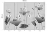 Muralo Selbstklebende Fototapete BLUMEN Blätter Libellen Produktbild-Vorschau 2